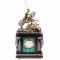 Каминные часы "Георгий Победоносец" из малахита и бронзы в кейсе