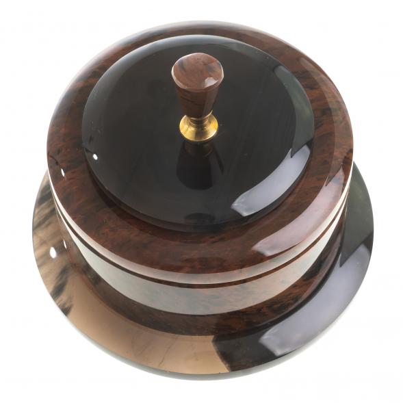 Шкатулка круглая камень обсидиан 9,5х9,5х8 см 122963