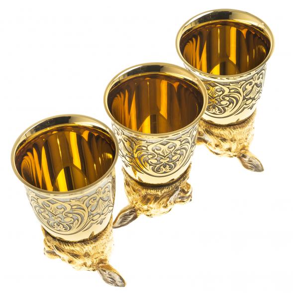 Стопки перевертыши &amp;quot;Рысь&amp;quot; 70 мл 3 шт Златоуст 123634