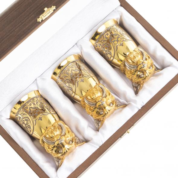 Стопки перевертыши &amp;quot;Рысь&amp;quot; 70 мл 3 шт Златоуст 123634