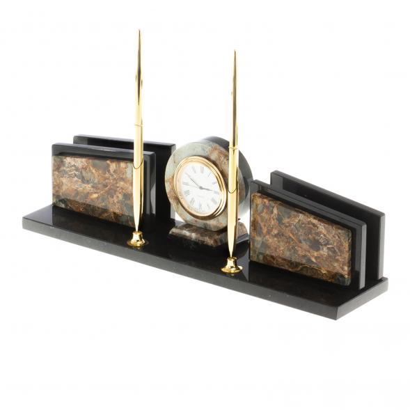 Письменный прибор &amp;quot;Фаворит&amp;quot; камень офиокальцит 124554