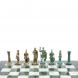 Шахматы &amp;quot;Римские войны&amp;quot; фигуры бронза / патина 44х44 см мрамор змеевик 128382