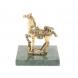 Статуэтка &amp;quot;Лошадь с мухой &amp;quot; из змеевика и бронзы 5,5х5,5х5,5 см 129941