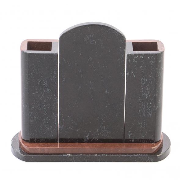 Часы настольные с карандашницей &amp;quot;Герб РФ&amp;quot; камень лемезит 124847