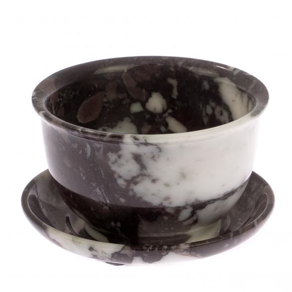 Чайная пиала и блюдце из мрамора 124935