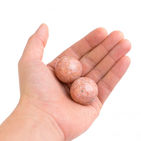 Шары для массажа из розового мрамора 3 см 126347
