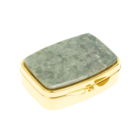Таблетница на 2 отделения жадеит цвет золото 127192