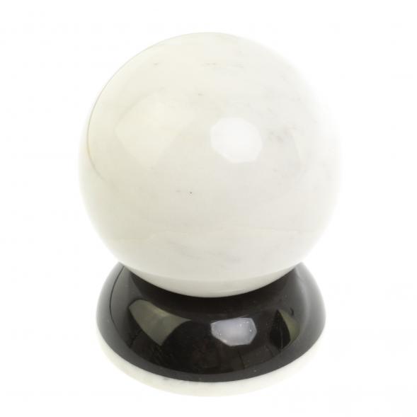 Шар &amp;quot;Антистресс&amp;quot; из белого мрамора и черного змеевика 9,5 см 127277