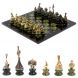 Шахматы &amp;quot;Русский стиль&amp;quot; фигуры бронза, змеевик 127909