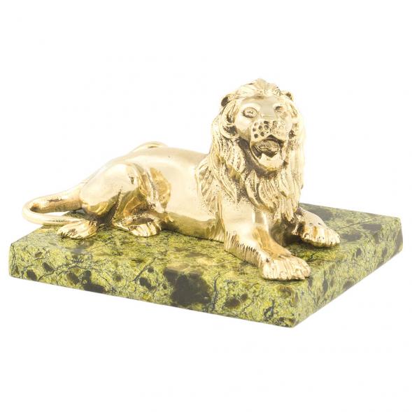Статуэтка &amp;quot;Лев&amp;quot; из бронзы и змеевика 120174