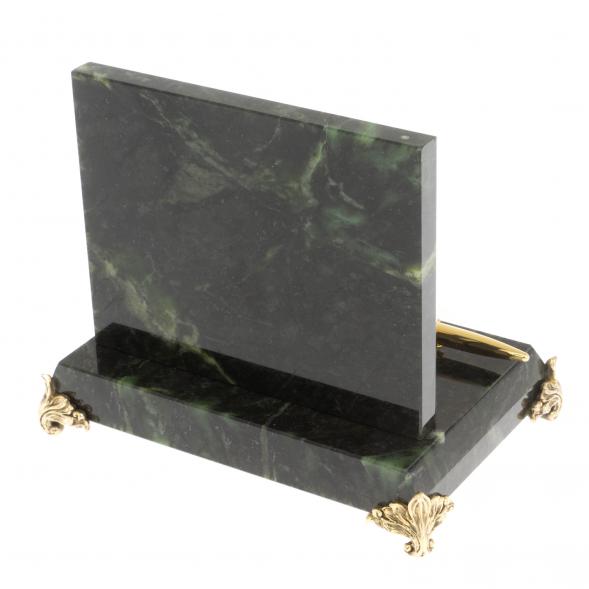 Настольные часы из змеевика 16х10х13,5 см 129753