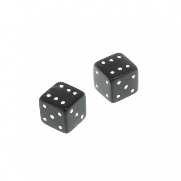 Кубики зарики 1 см из черного обсидиана 2 шт 122041