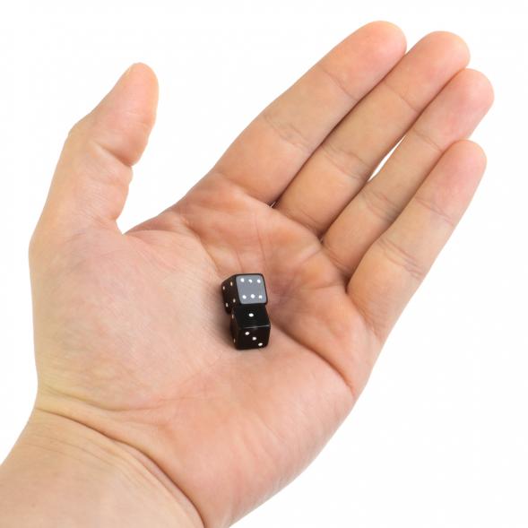 Кубики зарики 1 см из черного обсидиана 2 шт 122041