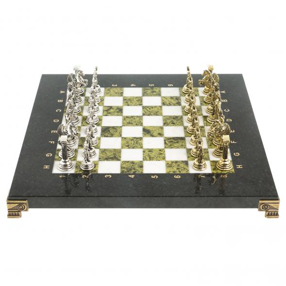 Шахматы &amp;quot;Подвиги Геракла&amp;quot; доска 28х28 см мрамор змеевик 122703