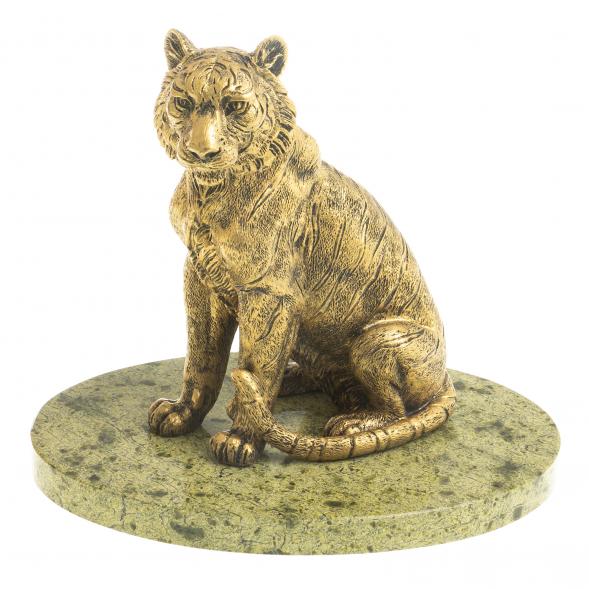 Сувенир фигурка &amp;quot;Тигрица&amp;quot; на подставке из змеевика 123167