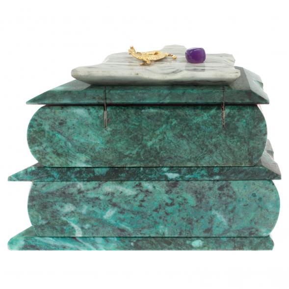 Ларец для украшений змеевик 18x12x14 см 112104