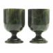 Набор рюмок из нефрита 2 шт 40 мл 4,3х6,5 см 123709