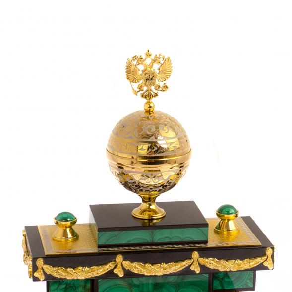 Письменный набор из малахита &amp;quot;Держава&amp;quot; Златоуст 125280