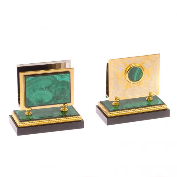 Письменный набор из малахита &amp;quot;Держава&amp;quot; Златоуст 125280