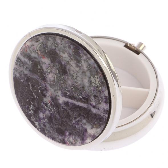 Таблетница на 3 отделения камень гетчеллит цвет серебро 126272