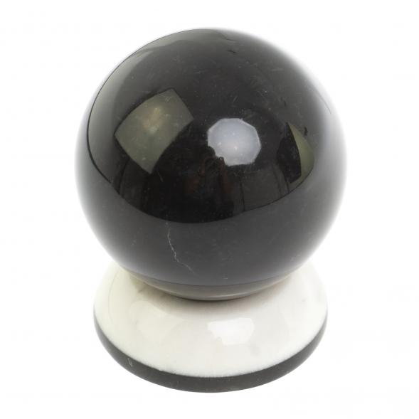 Шар &amp;quot;Антистресс&amp;quot; из черного змеевика и мрамора 9,5 см 127278