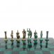 Шахматы &amp;quot;Римские войны&amp;quot; фигуры бронза / патина 44х44 см змеевик 128383