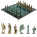 Шахматы &amp;quot;Римские войны&amp;quot; фигуры бронза / патина 44х44 см змеевик 128383