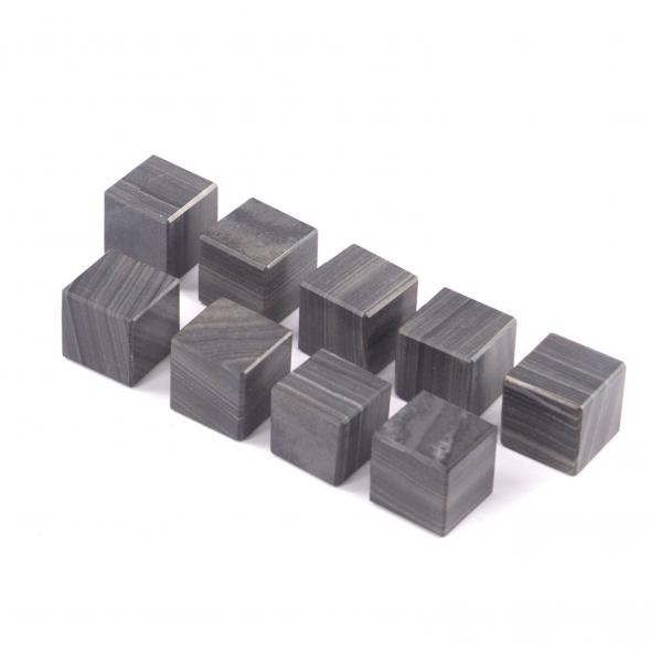 Камни для виски 9 кубиков из полосатого мрамора 121589