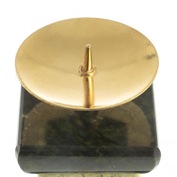 Подсвечник из змеевика с ящерицей 5х5х16 см 122931