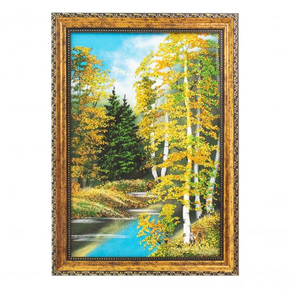 Картина &amp;quot;Осенний пейзаж&amp;quot; багет 24х34 см, каменная крошка 111257