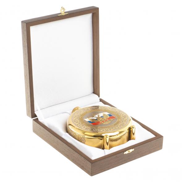 Фляжка &amp;quot;Герб России с флагом&amp;quot; Златоуст 123542