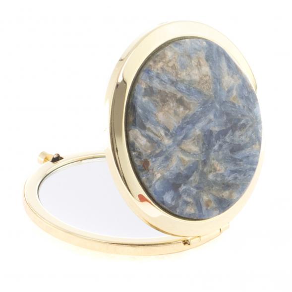 Зеркало круглое из камня кианит цвет золото 124621