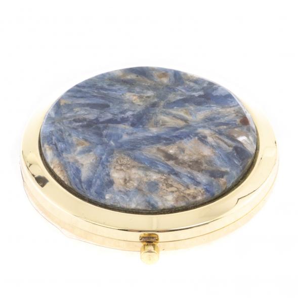 Зеркало круглое из камня кианит цвет золото 124621