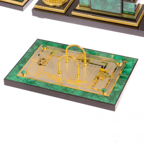 Письменный набор из малахита &amp;quot;Орел&amp;quot; Златоуст 125281