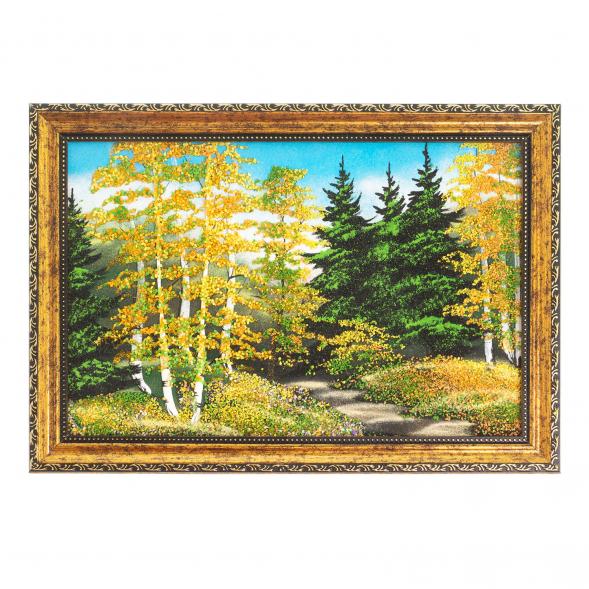 Картина &amp;quot;Осенний пейзаж&amp;quot; багет 24х34 см, каменная крошка 112486