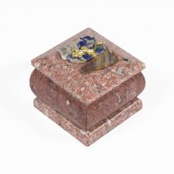 Шкатулка с прямой ящерицей пластинки креноид 6,5х6,5х5 см