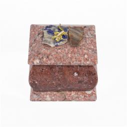 Шкатулка с прямой ящерицей пластинки креноид 6,5х6,5х5 см