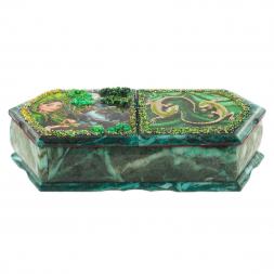 Шкатулка "Хозяйка медной горы и ящерицы" 29х11,5х7 см