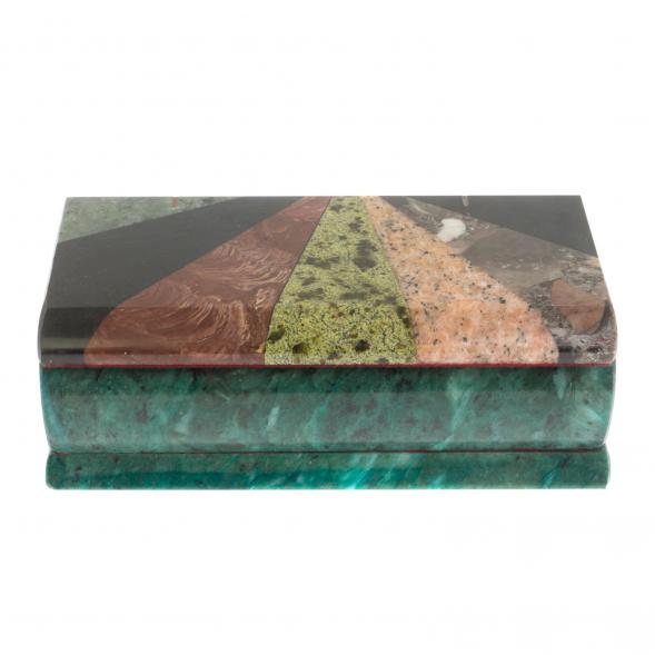 Шкатулка из камня Мозаика 14х7х5,5 см 129754