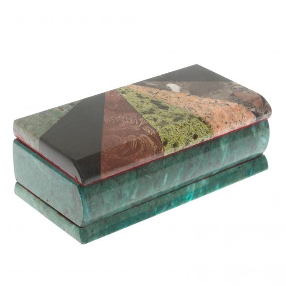 Шкатулка из камня Мозаика 14х7х5,5 см 129754