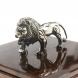 Шкатулка &amp;quot;Лев&amp;quot; камень обсидиан бронза 11х11х8,5 см 122967