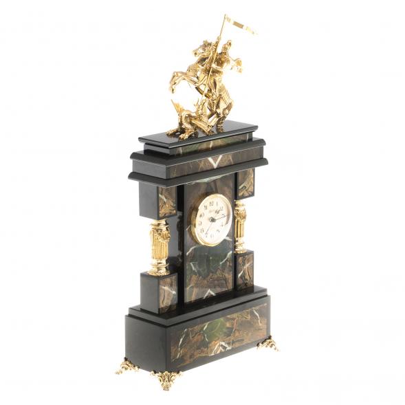 Часы &amp;quot;Георгий Победоносец&amp;quot; большие офиокальцит бронза 124558