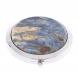 Зеркало круглое из камня кианит цвет серебро 124622
