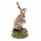 Статуэтка "Кролик" из бронзы на подставке из змеевика