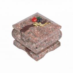 Шкатулка с прямой ящерицей самоцветы креноид 6,5х6,5х5 см