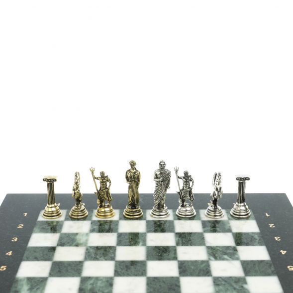 Шахматы &amp;quot;Олимпийские игры&amp;quot; 28х28 см из змеевика и мрамора 128220