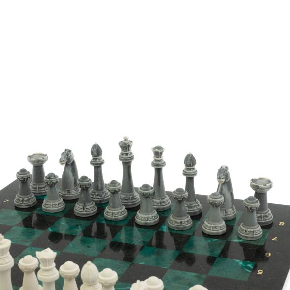 Шахматы подарочные &amp;quot;Стаунтон&amp;quot; 44х44 см шабровский змеевик 129358