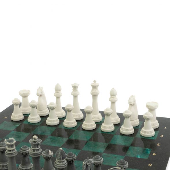 Шахматы подарочные &amp;quot;Стаунтон&amp;quot; 44х44 см шабровский змеевик 129358