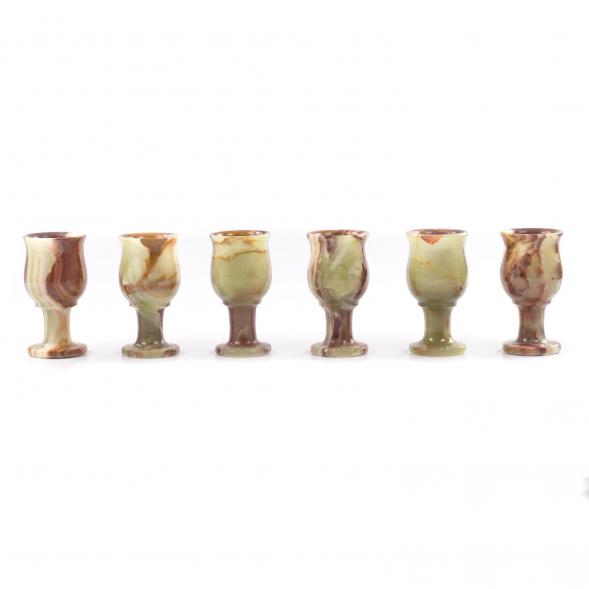 Набор рюмок 6 шт из оникса 50 мл 5х9,5 см в коробке (2х4) 121493