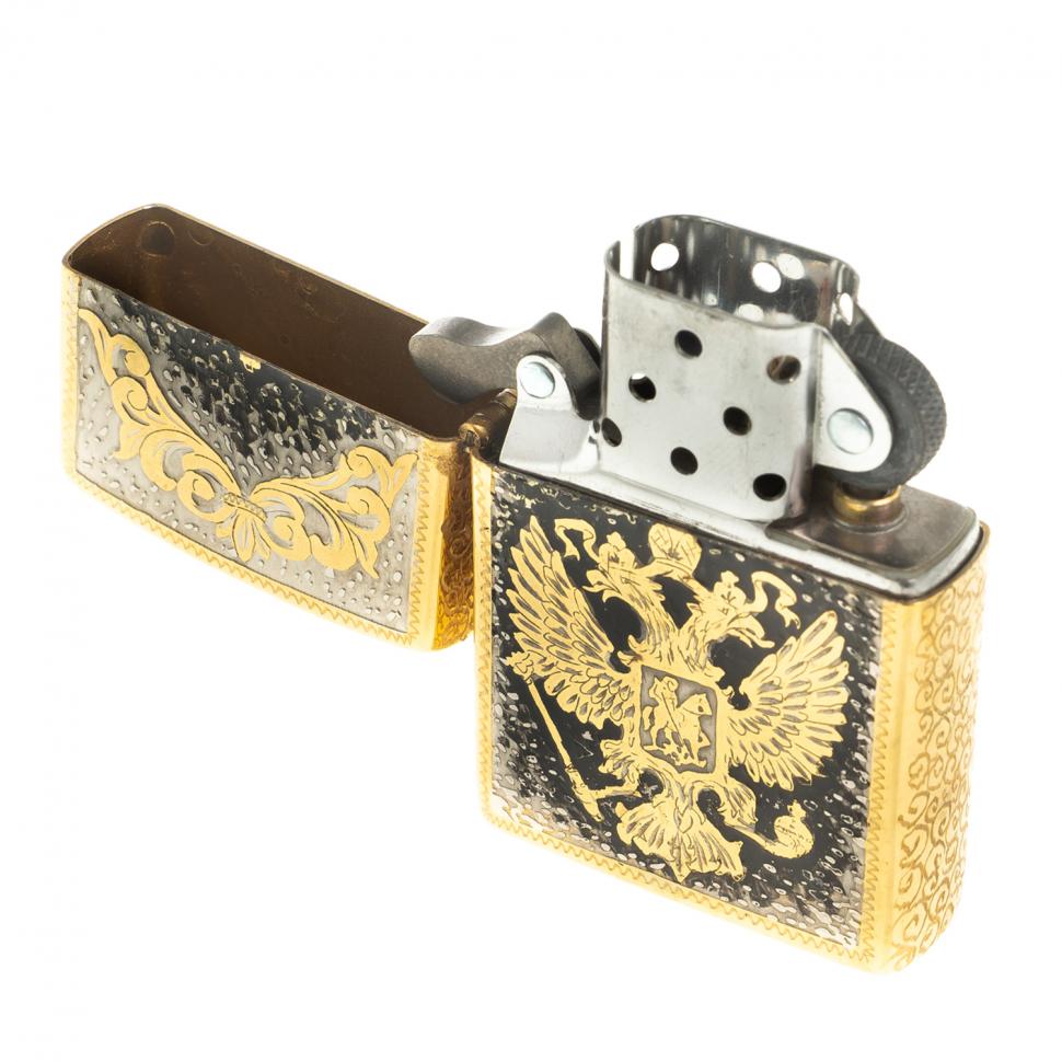 Зажигалка Zippo с гравировкой "Герб РФ" Златоуст 122934 купить в Москве ...